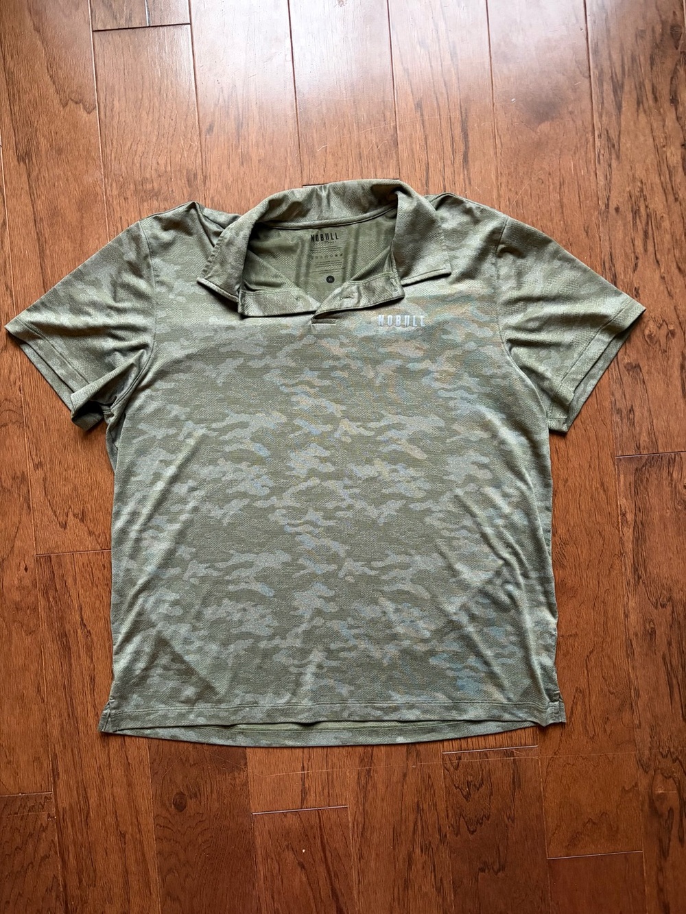 NOBULL Olive Green Camouflage Polo Shirt
